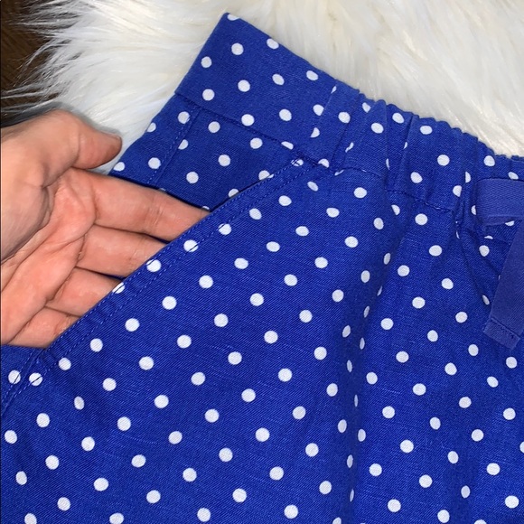 J. Crew Boardwalk Polka Dot Linen Skirt.Size 4 - Picture 5 of 14